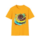 Gideon 2:  Vibrant Swirl Snowy Unisex Softstyle T-Shirt, Colorful Tie-Dye Tee, Trendy Casual Wear, Perfect Gift, Summer Vibes