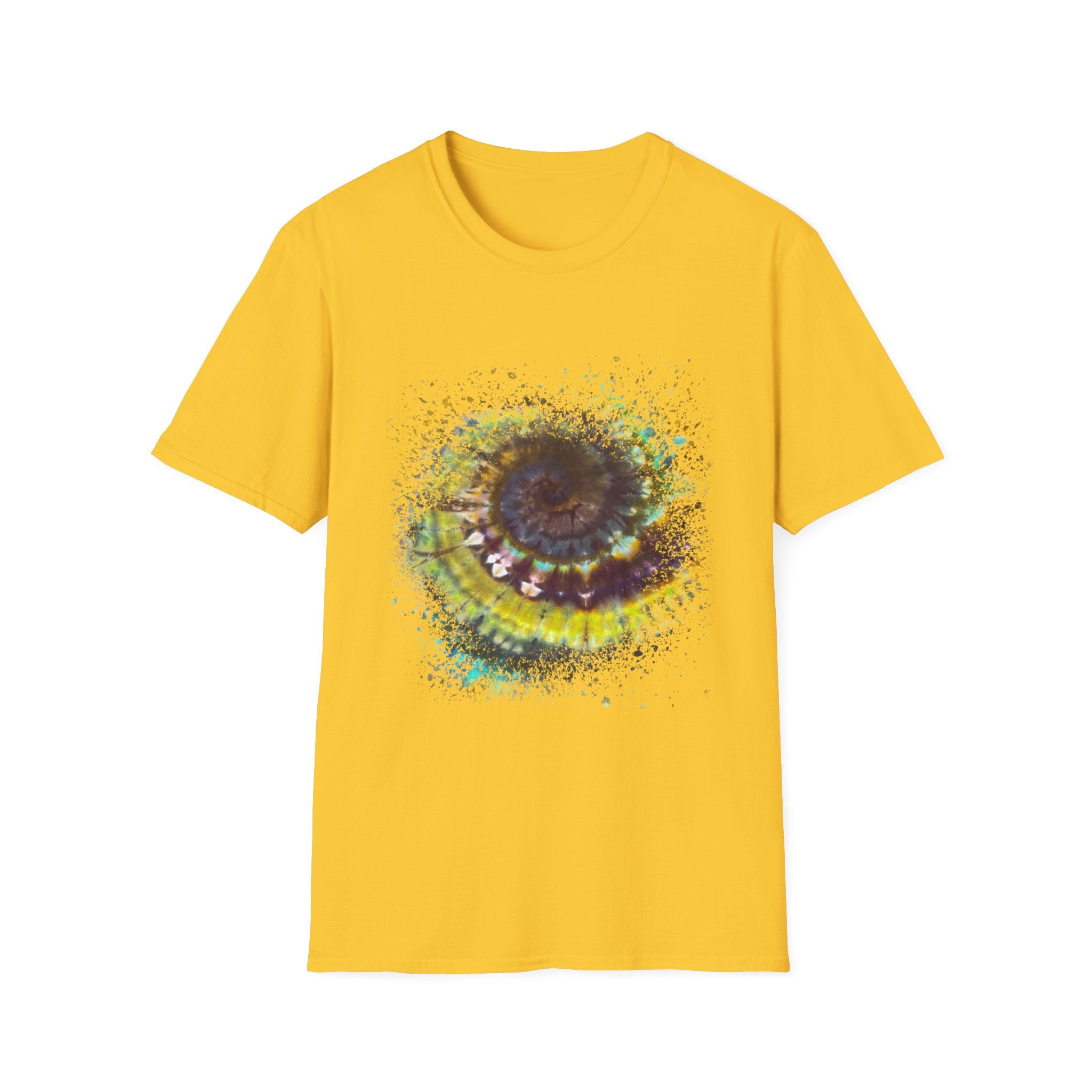 Temptation 2:  Colorful Spiral Art Unisex Softstyle T-Shirt, Casual Wear, Gift for Art Lovers, Eco-Friendly Tee, Summer Fashion