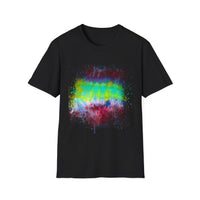 Sidewinder Showdown 2:  Vibrant Artistic Drip T-Shirt, Colorful Graphic Tee, Unisex Rainbow Shirt, Casual Wear, Gift for Art Lovers, Summer Fashion