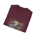 Asteroid Menace 2:  Artistic Abstract Unisex Softstyle T-Shirt | Trendy Graphic Tee, Casual Wear, Unique Fashion Gift, Art Lover Apparel, Everyday Comfort
