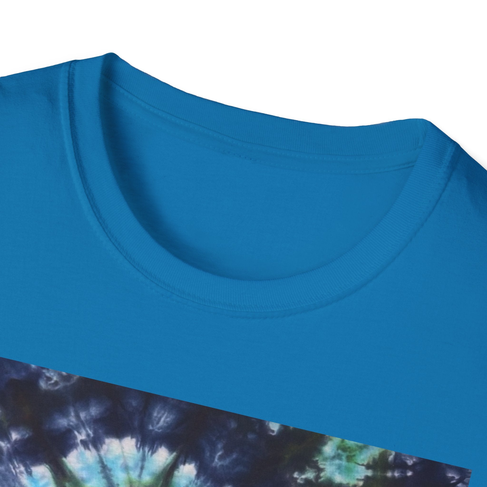 COBALT TORNADO: Tie-Dye Spiral Unisex T-Shirt, Bohemian Style Tee, Festival Apparel, Casual Wear, Gift for Him or Her