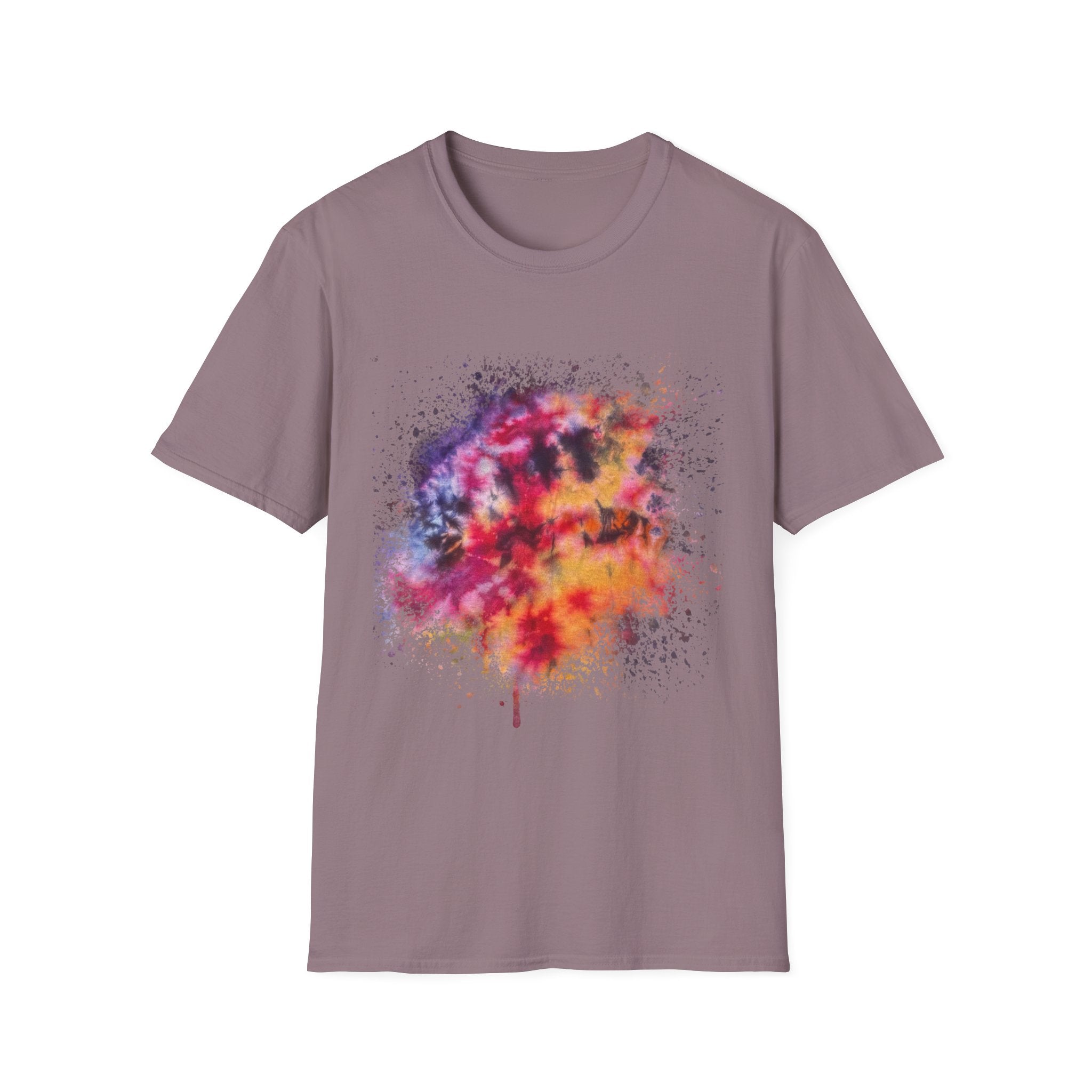 Serenade 2:  Vibrant Drip Artistic T-Shirt, Unisex Softstyle Tee, Colorful Streetwear, Graphic Tee, Casual Artwear, Trendy Summer Shirt