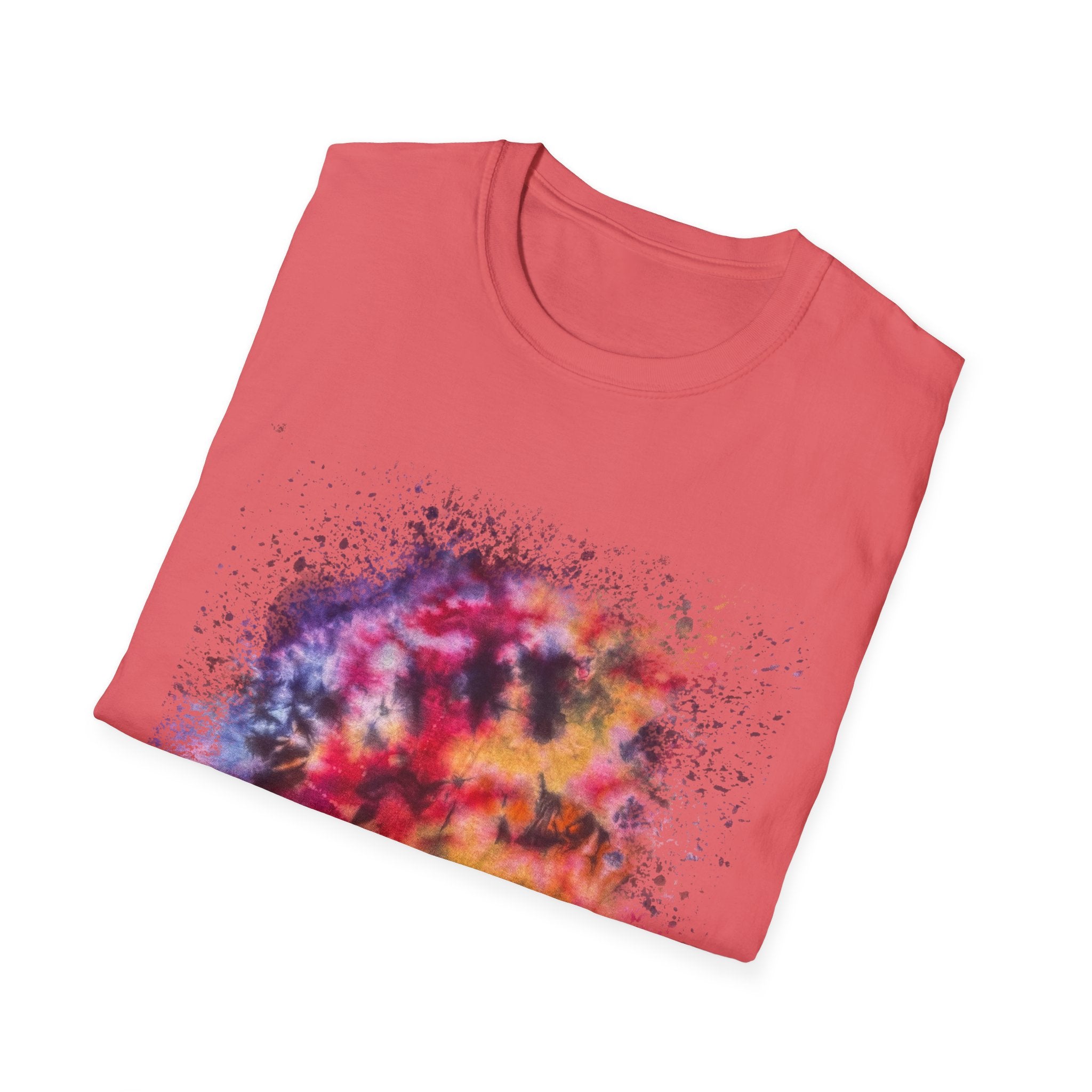 Serenade 2:  Vibrant Drip Artistic T-Shirt, Unisex Softstyle Tee, Colorful Streetwear, Graphic Tee, Casual Artwear, Trendy Summer Shirt