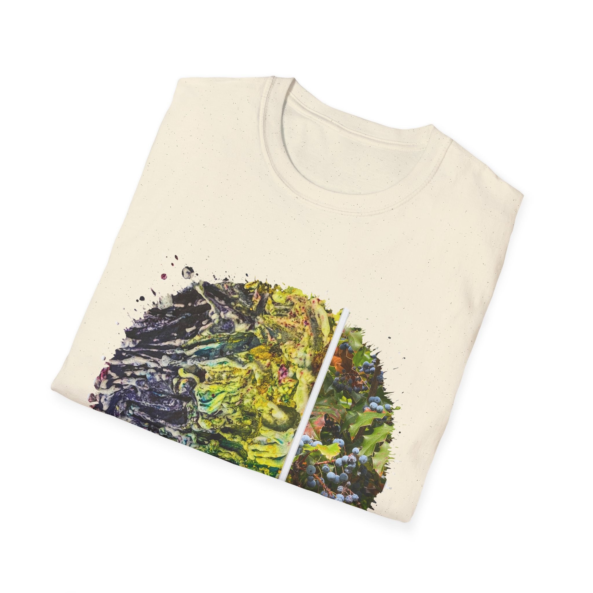 Blueberry Bliss 2:  Nature-Inspired Unisex Softstyle T-Shirt, Graphic Tee, Eco-Friendly Apparel, Earthy Vibe Shirt, Casual Wear, Nature Lover Gift