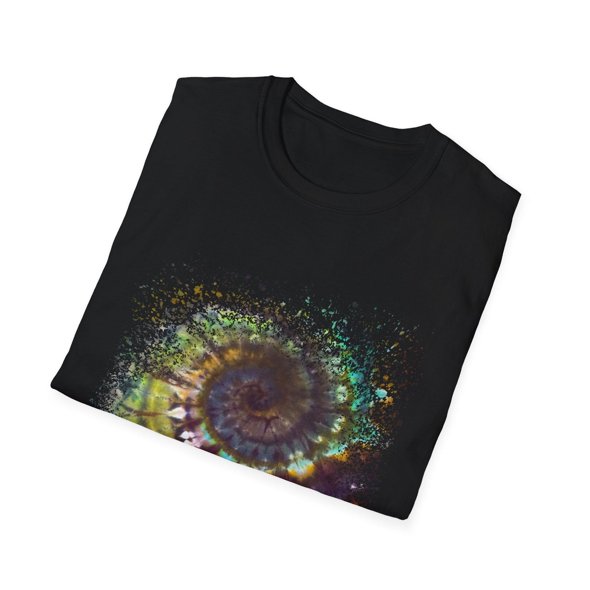 Temptation 2:  Colorful Spiral Art Unisex Softstyle T-Shirt, Casual Wear, Gift for Art Lovers, Eco-Friendly Tee, Summer Fashion