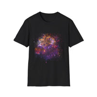 Fantasia 2:  Vibrant Splash Drip Art T-Shirt, Artistic Tee, Unisex Graphic Shirt, Trendy Casual Wear, Unique Gift for Art Lovers