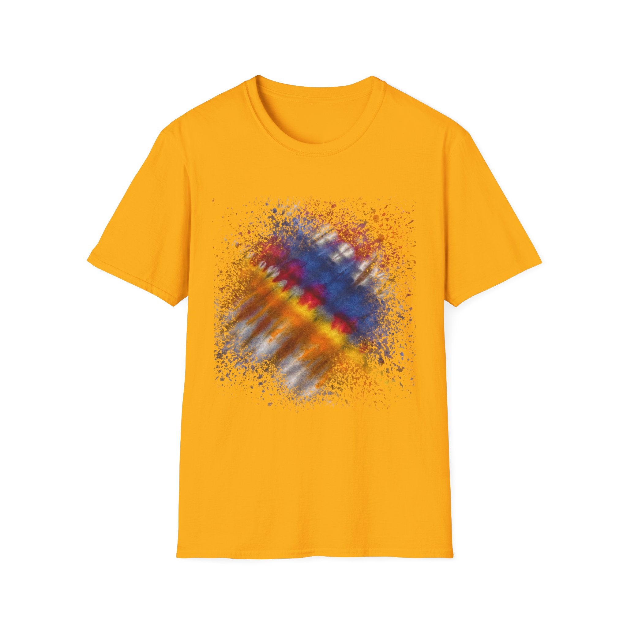 INTUITION:  Sunrise inspired, Vibrant Tie-Dye Unisex Softstyle T-Shirt | Comfortable Casual Wear, Gift Idea for Summer, Music Festivals, Retro Vibes, Unisex Apparel
