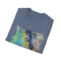 INFLECTION POINT: Monet style Colorful Tie-Dye Unisex Softstyle T-Shirt, Casual Wear, Festival Outfit, Art-Inspired, Everyday Fashion, Gift for Art Lovers