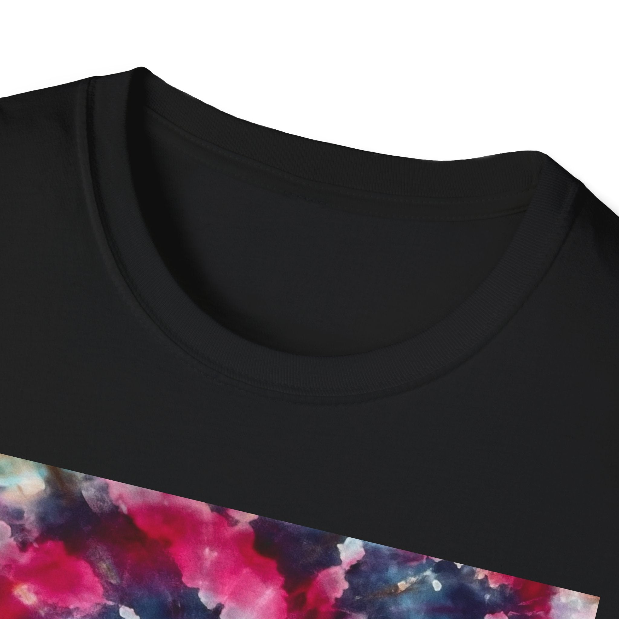 HARDCORE HARMONY: Smash Style Tie-Dye Vibe Unisex Softstyle T-Shirt, Party Wear, Music Festival Shirt, Summer Clothing, Gift for Him/Her