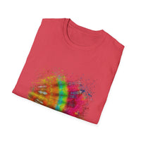 Mandarin Halo 2:  Colorful Splash Unisex Softstyle T-Shirt - Fun Graphic Tee for Summer, Festival Fashion, Casual Wear, Unique Gift Idea, Vibrant [...]