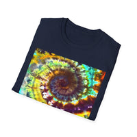 GIDEON: Vibrant swirl Tie-Dye T-Shirt for Festivals, Casual Wear, Spiritual Retreats, Gifts for Friends, Summer Style Essentials