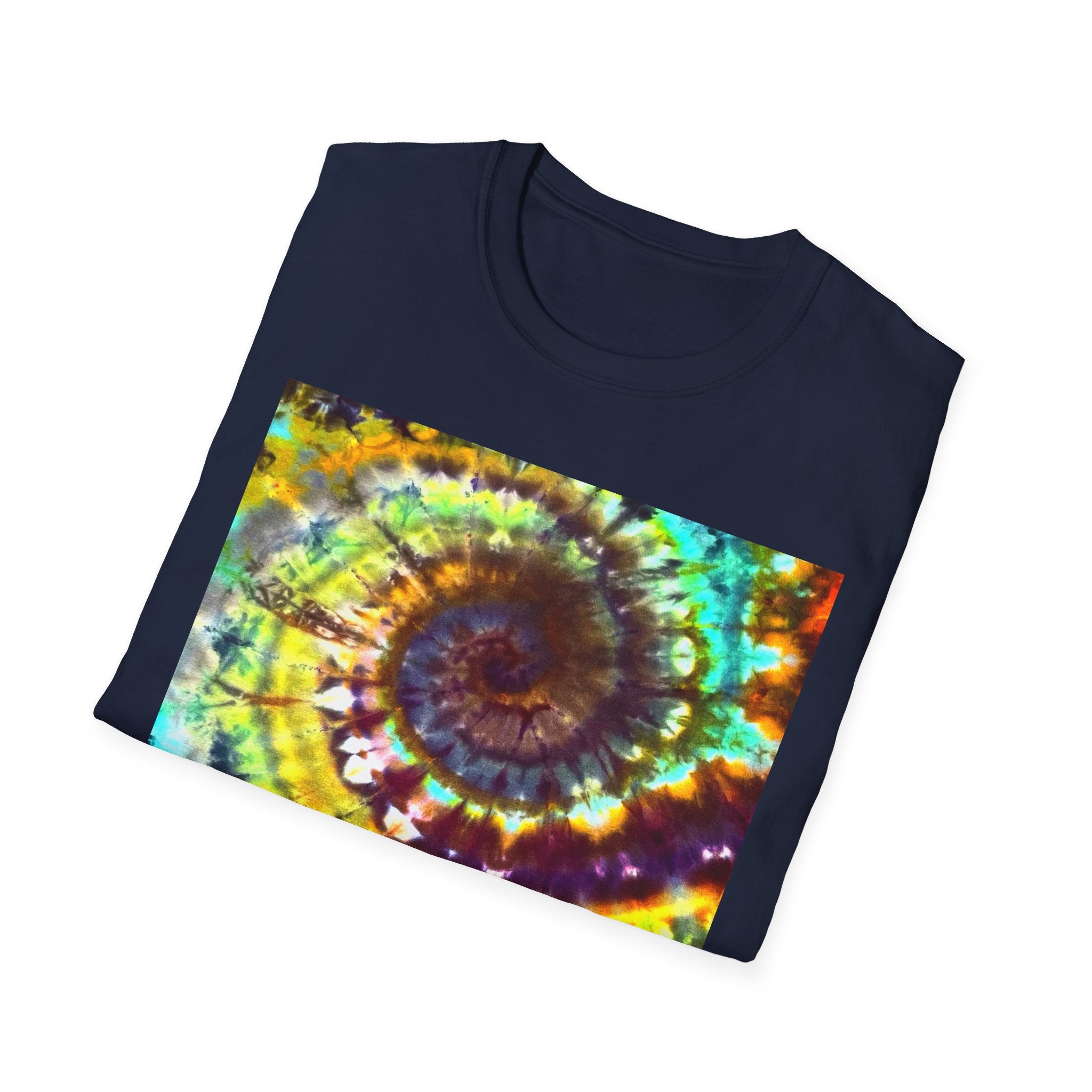 GIDEON: Vibrant swirl Tie-Dye T-Shirt for Festivals, Casual Wear, Spiritual Retreats, Gifts for Friends, Summer Style Essentials