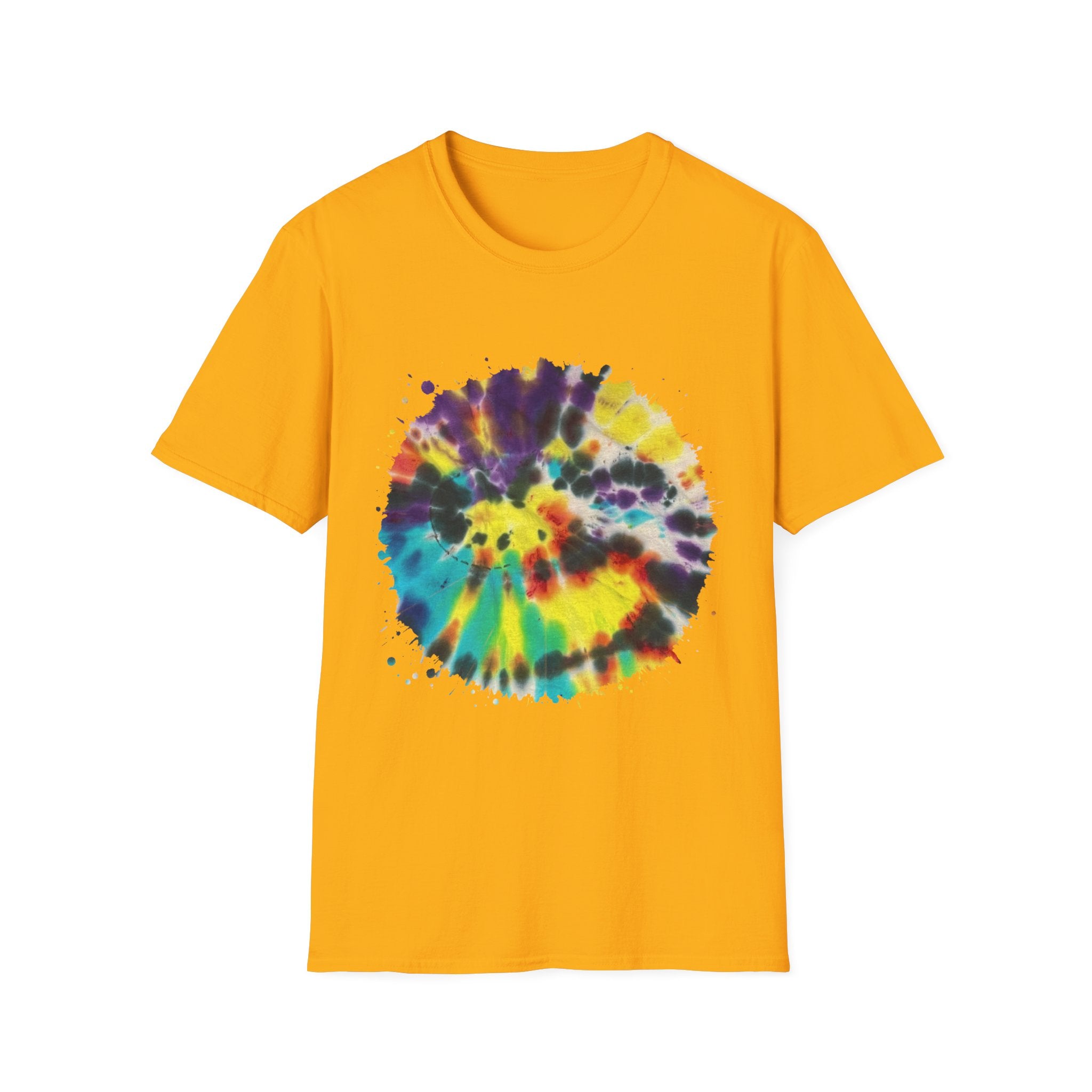 PARAGON 2: Splatter style, jubilee tie dye, Colorful Tie-Dye Unisex Softstyle T-Shirt, Boho Tee, Summer Fashion, Festival Wear, Casual Outfit, Gift Idea