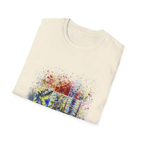 The Scramble 2:  Colorful Splash Unisex Softstyle T-Shirt, Casual Wear, Gift for Friends, Summer Fashion, Vibrant Art Tee