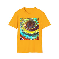 GIDEON: Vibrant swirl Tie-Dye T-Shirt for Festivals, Casual Wear, Spiritual Retreats, Gifts for Friends, Summer Style Essentials