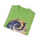 Mocha Spider Dance 2:  Spiral Tie-Dye Unisex T-Shirt, Boho Style Tee, Casual Comfort Shirt, Gift for Nature Lovers, Summer Vibes Apparel