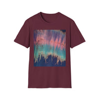 MOMENTUM: Northern Lights inspired, Edgy, Vibrant Tie-Dye Unisex T-Shirt, Softstyle Tee for Summer, Casual Wear, Fashion Statement, Gift for Friends, Festival Outfit, Relaxed Fit