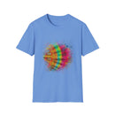 Mandarin Halo 2:  Colorful Splash Unisex Softstyle T-Shirt - Fun Graphic Tee for Summer, Festival Fashion, Casual Wear, Unique Gift Idea, Vibrant [...]