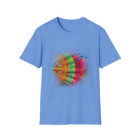 Mandarin Halo 2:  Colorful Splash Unisex Softstyle T-Shirt - Fun Graphic Tee for Summer, Festival Fashion, Casual Wear, Unique Gift Idea, Vibrant [...]