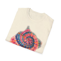 Rainbow Ballad 2: Colorful Snowy edge Tie-Dye Unisex T-Shirt, Bohemian Tee, Festival Wear, Summer Vibes, Casual Fashion, Gift for Her/Him