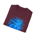 Blue Tide 2:  Vibrant Blue Drip Edge Tie-Dye Unisex Softstyle T-Shirt, Comfy Casual Wear, Summer Outfits, Beach Vibes, Gift for Him/Her, Trendy Apparel