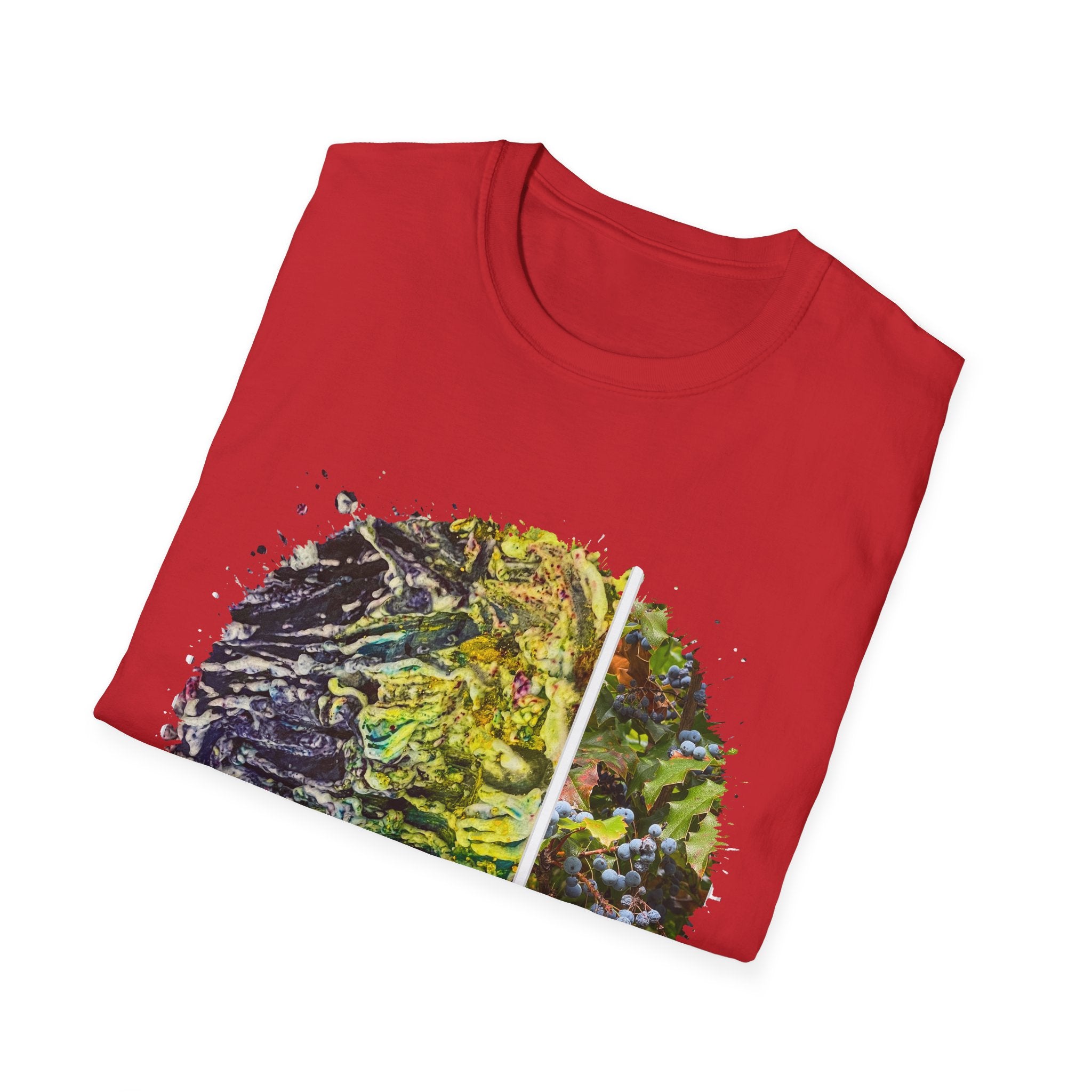 Blueberry Bliss 2:  Nature-Inspired Unisex Softstyle T-Shirt, Graphic Tee, Eco-Friendly Apparel, Earthy Vibe Shirt, Casual Wear, Nature Lover Gift