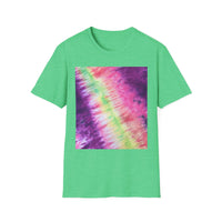 NEON DISCOVERY:  Sky zone, Vibrant Tie-Dye Unisex Softstyle T-Shirt - Trendy Casual Wear, Summer Festivals, Gifts for Friends, Retro Vibe, Unisex Tee