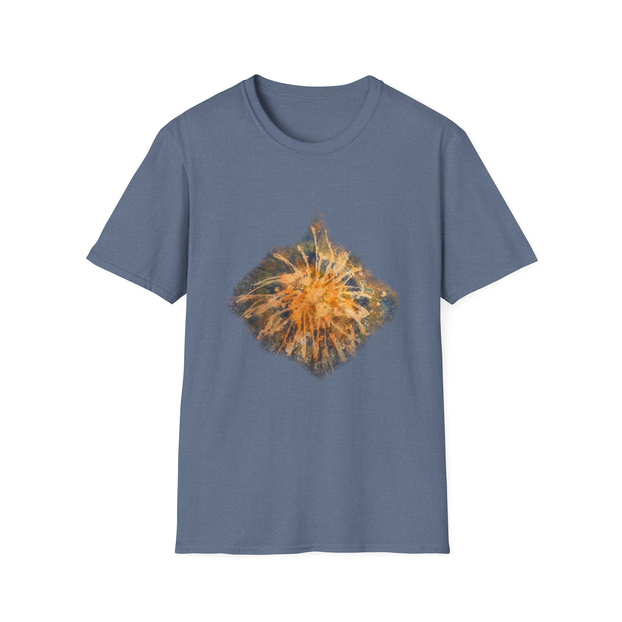 Eternal Starfire 2:  Boho Floral Snowy edge, Unisex T-Shirt - Cozy Casual Wear, Nature Lover Gift, Summer Vibes, Festival Attire, Everyday Comfort