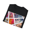 KALEIDOSCOPE: Earth inspired tie dye collage, Unisex Softstyle T-Shirt