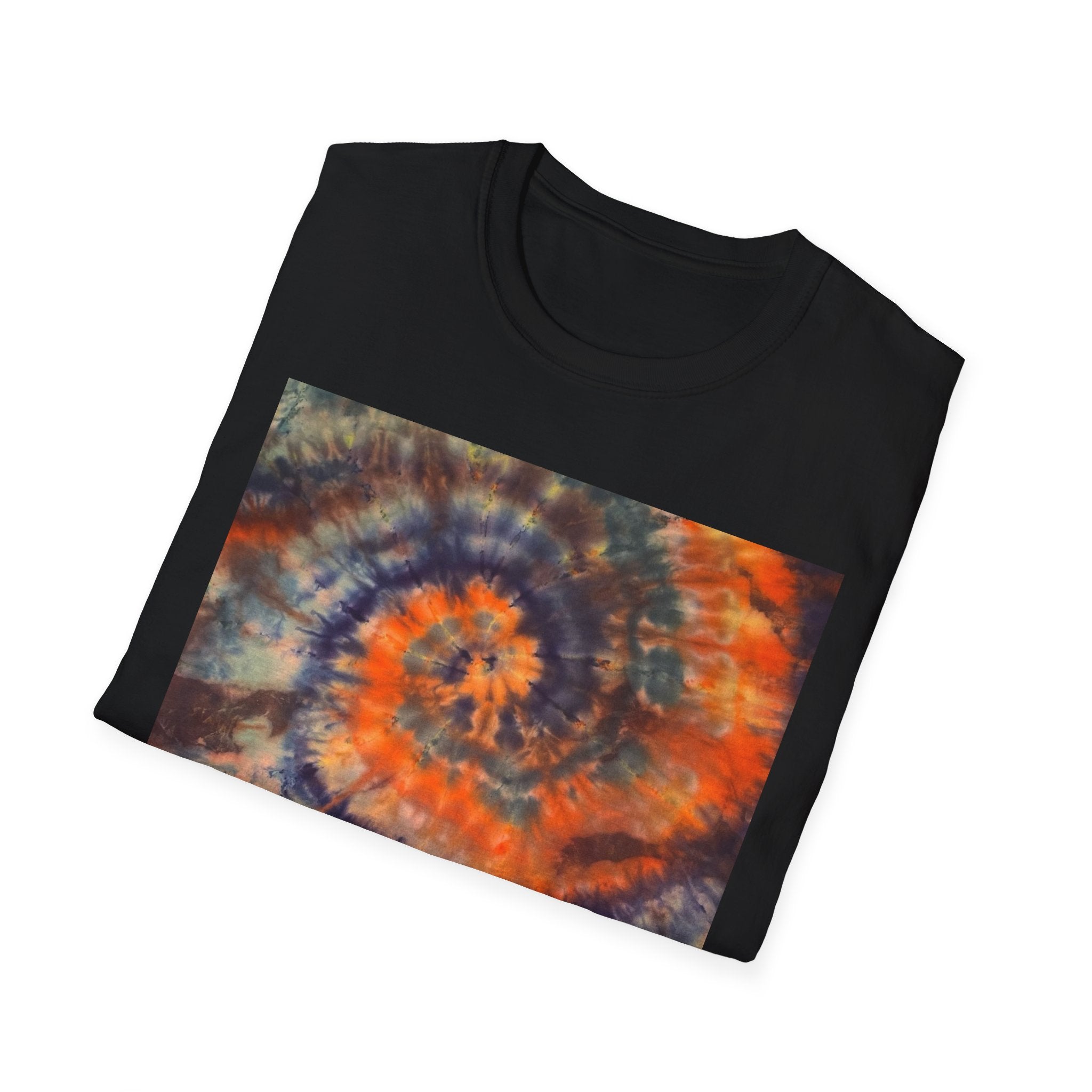 MARMALADE REBEL: Splashy Unisex super swirl Tie-Dye T-Shirt, Vibrant Spiraled Design, Casual Summer Tee, Festival Wear, Gift for Friends