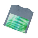 SWAMI: Soft, dreamy sea green/blue Tie-Dye Unisex T-Shirt, Festival Wear, Casual Style, Summer Vibes, Gift for Friends, Eco-Friendly Fashion