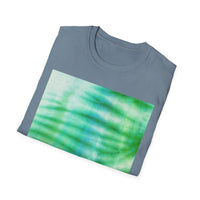 SWAMI: Soft, dreamy sea green/blue Tie-Dye Unisex T-Shirt, Festival Wear, Casual Style, Summer Vibes, Gift for Friends, Eco-Friendly Fashion