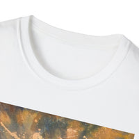 ETERNAL STAR FIRE: Cosmic Starburst T-Shirt - Softstyle Tee, Unisex Casual Shirt, Unique Graphic Top, Gift for Art Lovers, Trendy Summer Wear