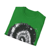 ABYSS: "Down the rabbit hole" vibe, Tie-Dye monochrome Swirl, Unisex Softstyle T-Shirt | Colorful Summer Shirt | Perfect for Festivals, Casual Outings, Gifting, Holidays