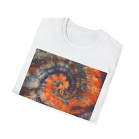 MARMALADE REBEL: Splashy Unisex super swirl Tie-Dye T-Shirt, Vibrant Spiraled Design, Casual Summer Tee, Festival Wear, Gift for Friends