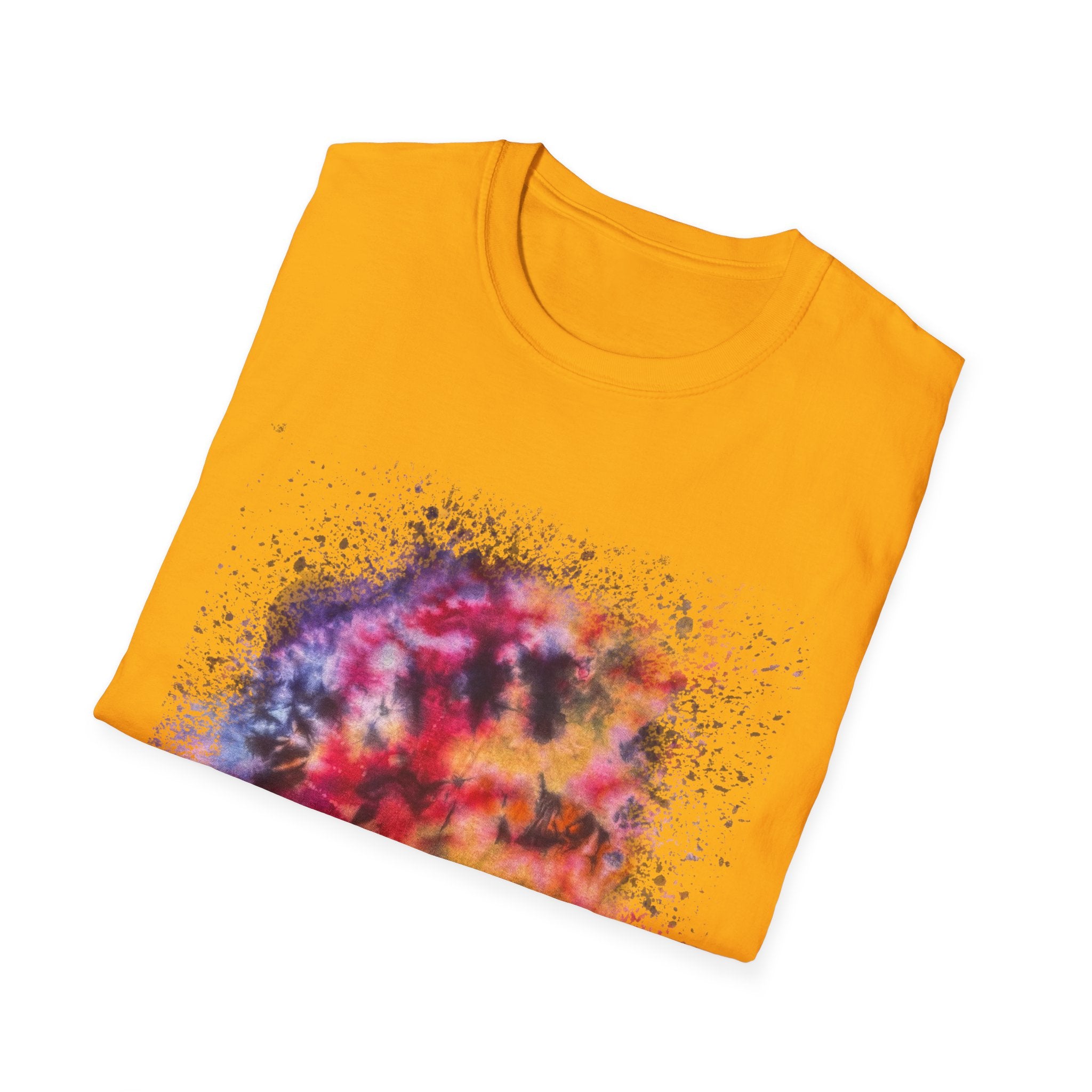 Serenade 2:  Vibrant Drip Artistic T-Shirt, Unisex Softstyle Tee, Colorful Streetwear, Graphic Tee, Casual Artwear, Trendy Summer Shirt