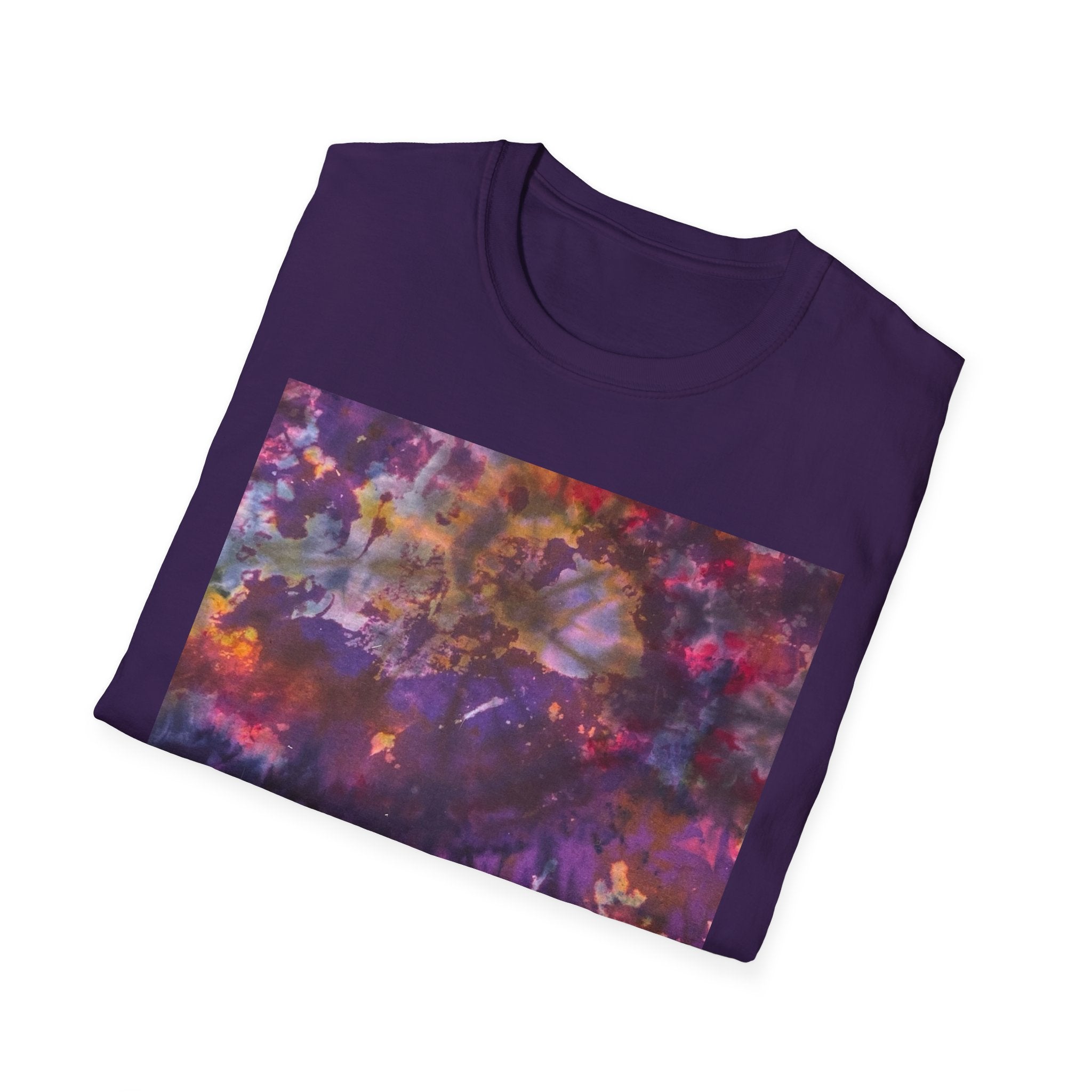 FANTASIA:  Fantasy inspired Splat style, Tie-Dye Unisex Softstyle T-Shirt | Perfect for Summer Festivals, Casual Outings, Gifts, and Relaxation