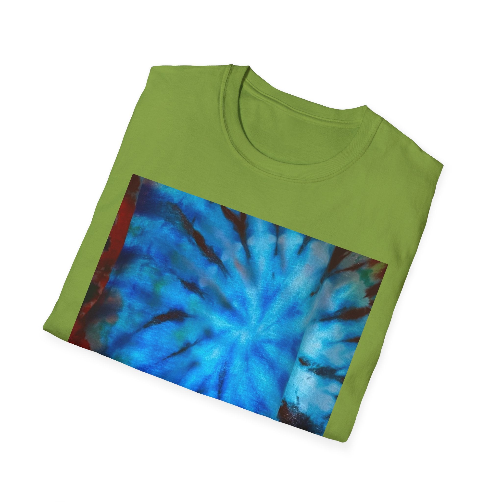 BLUE TIDE: Ocean inspired, Colorful swirl Tie-Dye Unisex T-Shirt - Boho-Chic Fashion, Summer Vibes, Gift for Him/Her, Festival Wear, Cozy Everyday Top