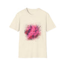 Magenta Madness 2:  Vibrant Splash T-Shirt: Unisex Softstyle, Art Enthusiast Gift, Casual Wear, Summer Apparel, Splash of Color, Vibrant Tee