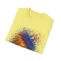 INTUITION:  Sunrise inspired, Vibrant Tie-Dye Unisex Softstyle T-Shirt | Comfortable Casual Wear, Gift Idea for Summer, Music Festivals, Retro Vibes, Unisex Apparel