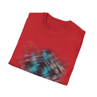 FOCAL POINT:  Kaleidoscope inspired, Colorful Tie-Dye Unisex T-Shirt, Funky Graphic Tee, Casual Summer Wear, Gift for Friends, Vibrant Design, Unique Style