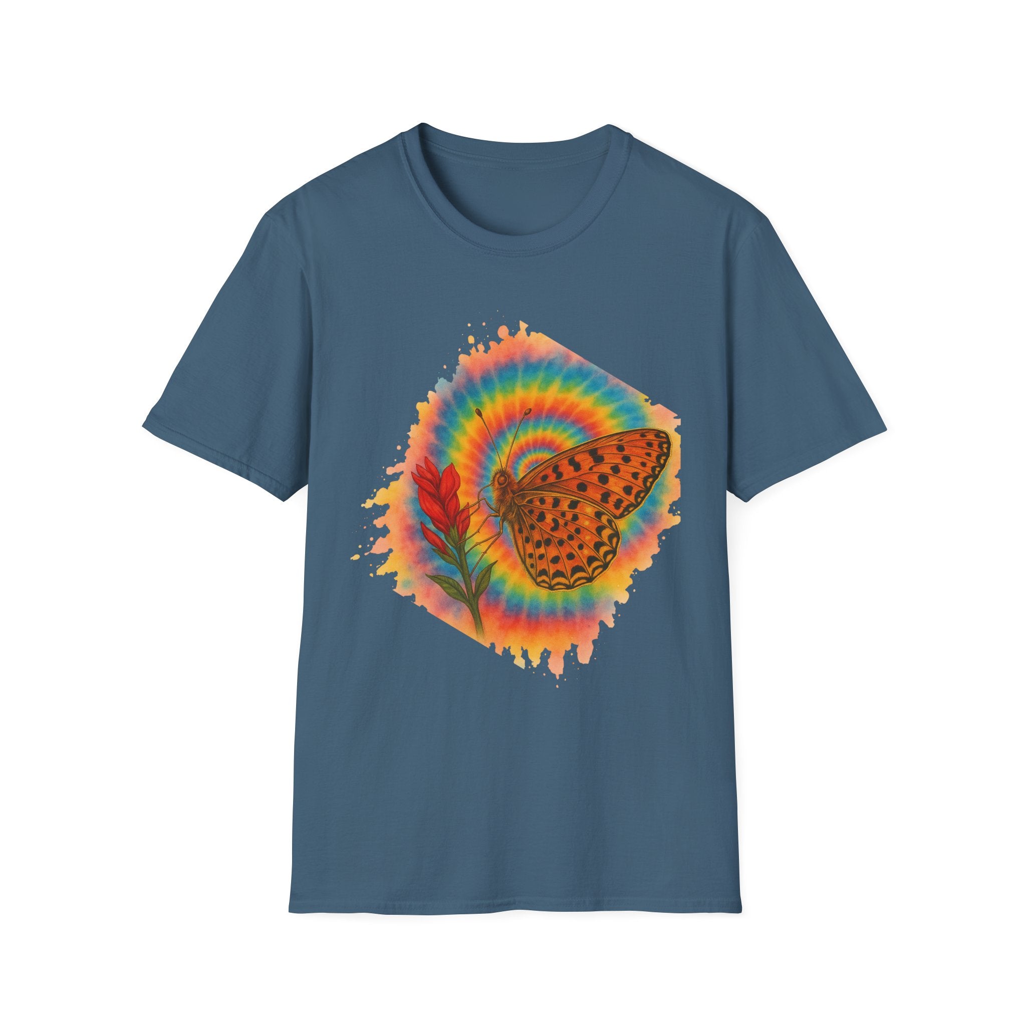 The Butterfly Effect:  Bohemian Butterfly T-Shirt, Vibrant Graphic Tee for Nature Lovers, Unisex Gift for Birthdays, Festivals, Boho Style Apparel