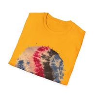 Boomerang Blaze 2:  Tie Dye Unisex Softstyle T-Shirt - Bohemian Vibes for Casual Wear, Summer Festivals, Gift Ideas, Eco-Friendly Fashion, Everyday Comfort