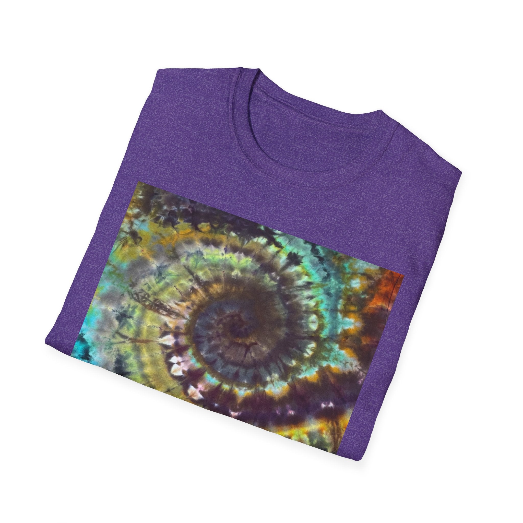 TEMPTATION: Mystical Vibrant Tie-Dye T-Shirt, Unisex Softstyle Tee, Boho Festival Wear, Summer Vibe Shirt, Eco-Friendly Apparel, Gift for Him or Her