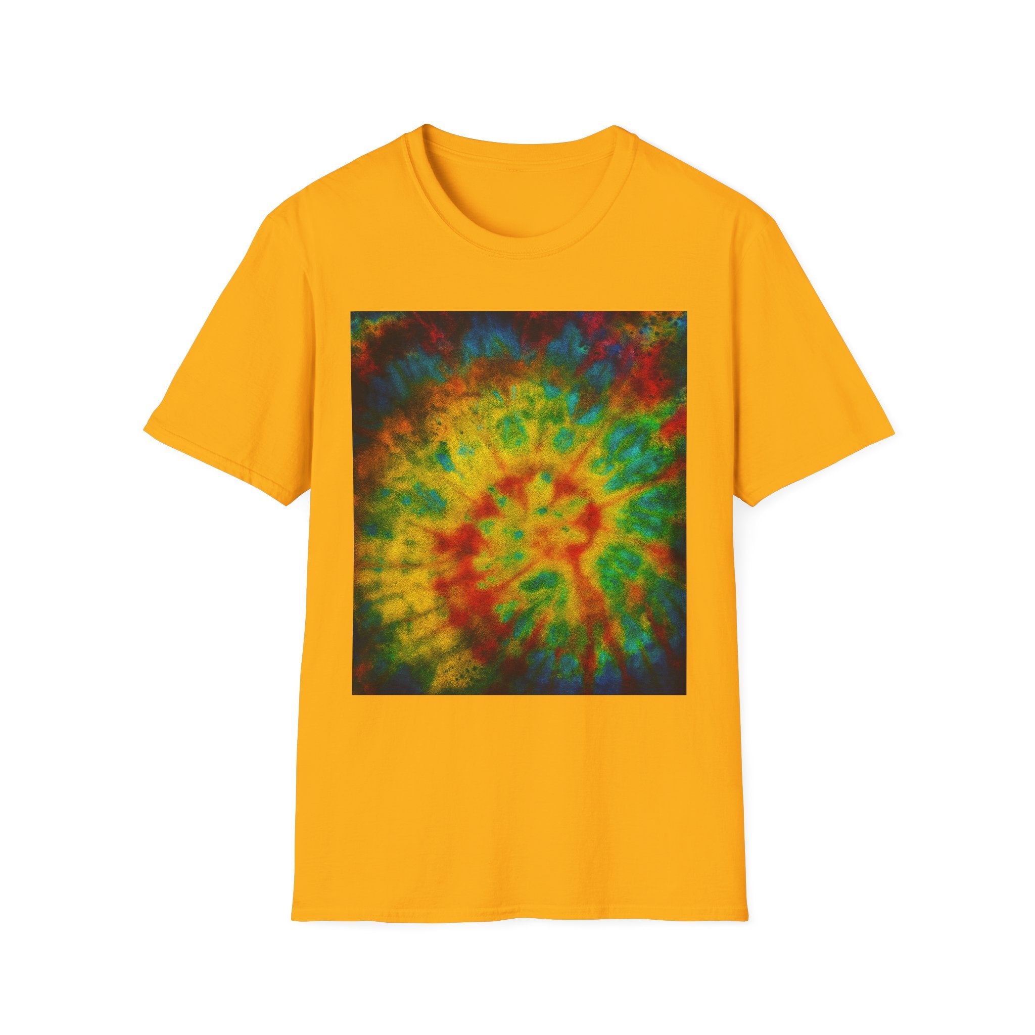HABANERO HELIX: Rich, bright and Colorful Tie-Dye Unisex Softstyle T-Shirt, Retro Vibe Tee, Festival Outfits, Gift for Teens, Summer Essentials, Casual Wear