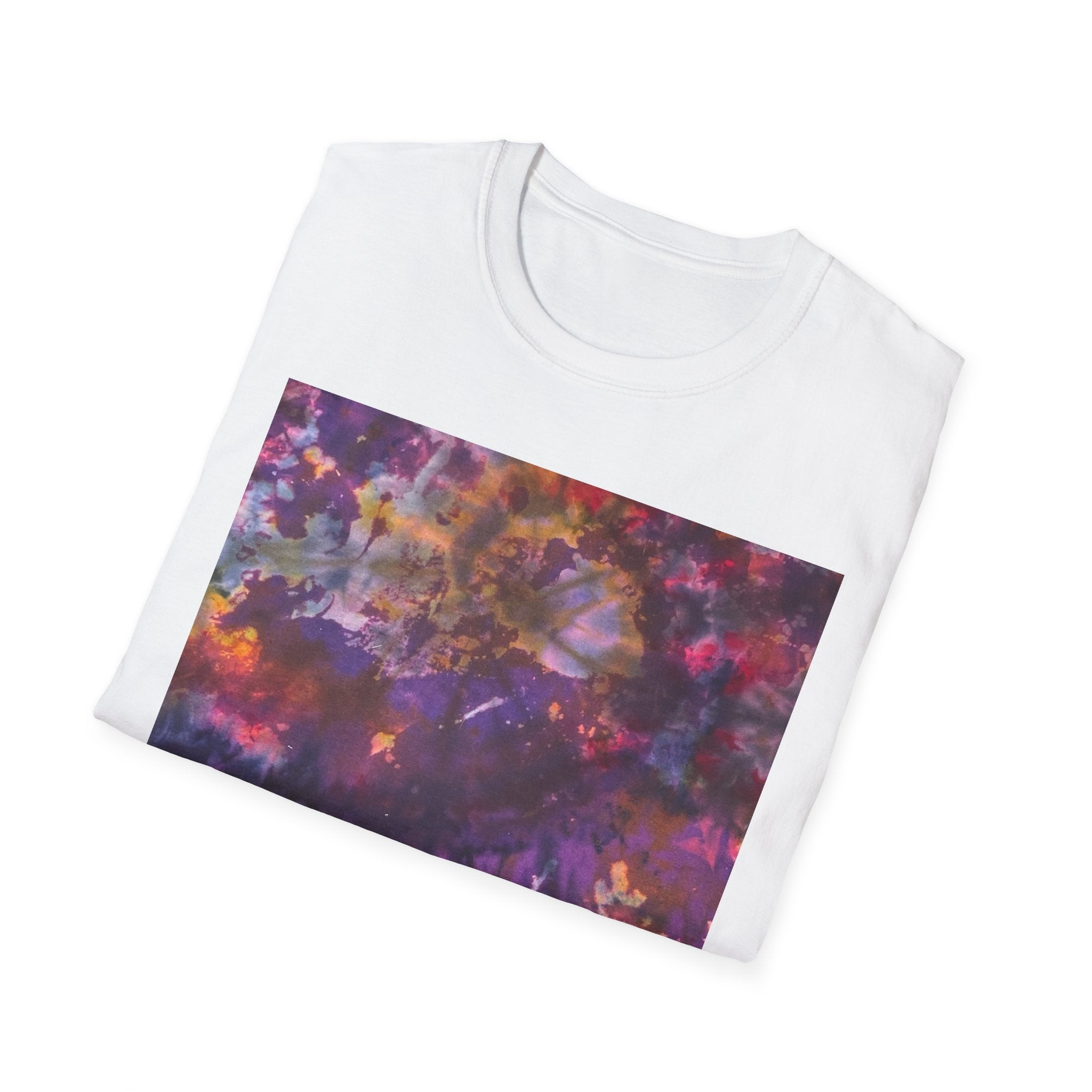 FANTASIA:  Fantasy inspired Splat style, Tie-Dye Unisex Softstyle T-Shirt | Perfect for Summer Festivals, Casual Outings, Gifts, and Relaxation