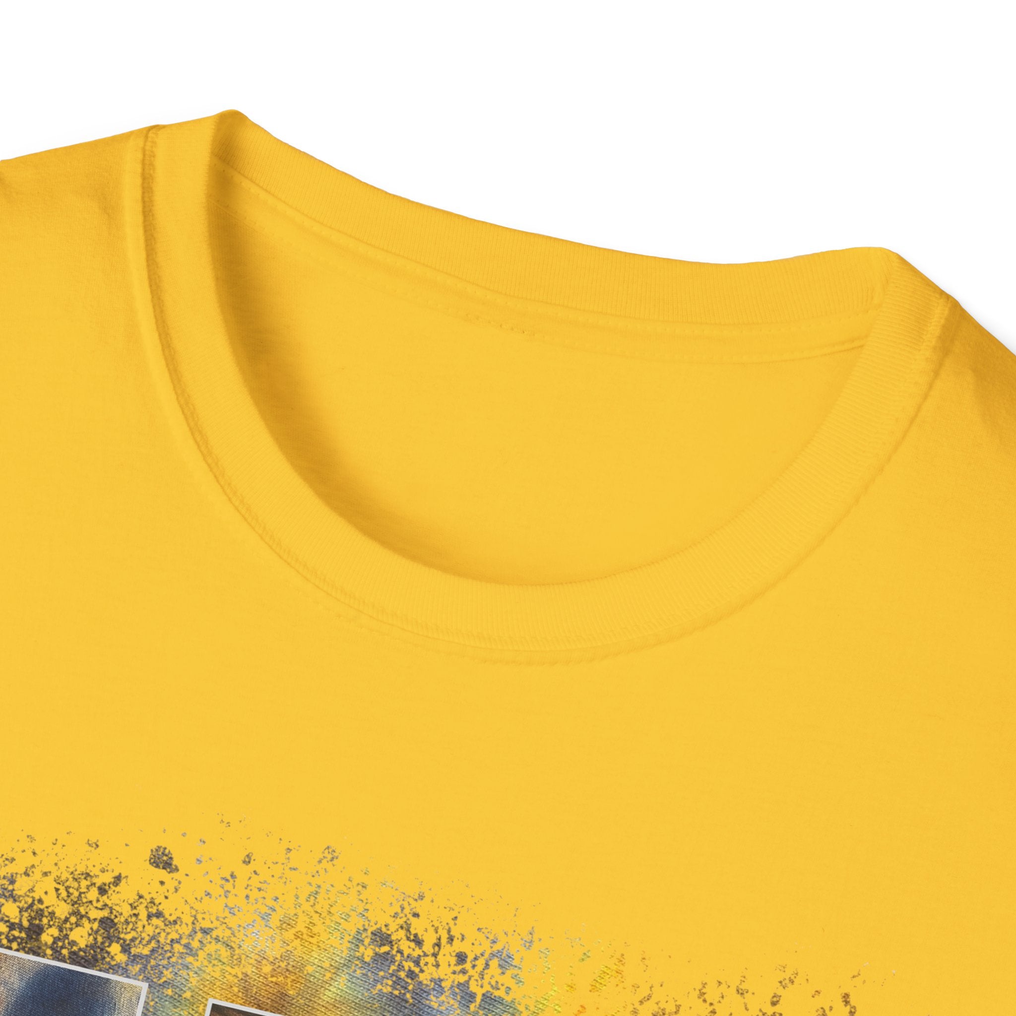 RUBICON:  Chic Vibrant Abstract Art Unisex Softstyle T-Shirt - Casual Wear, Art Lover Gift, Everyday Fashion, Unique Graphic Tee