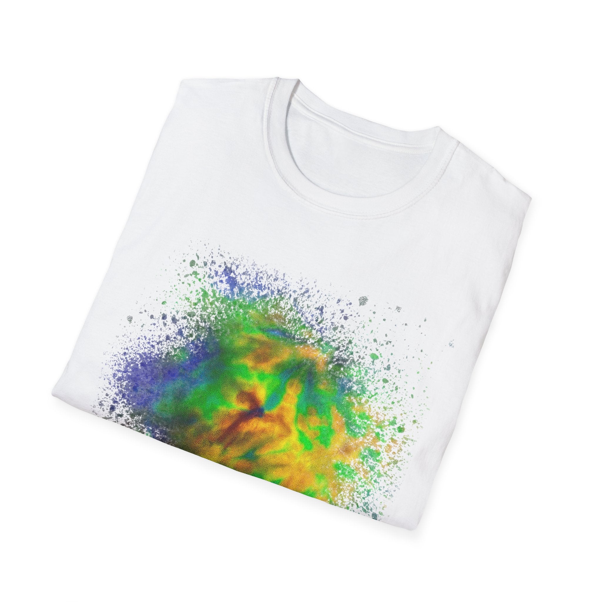 ANEMONE:  Cosmic, vibrant Tie-Dye Unisex Softstyle T-Shirt, Casual Wear, Summer Festival Shirt, Comfortable Everyday Tee, Gift for Friends