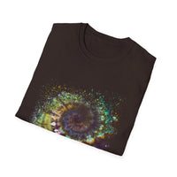 Temptation 2:  Colorful Spiral Art Unisex Softstyle T-Shirt, Casual Wear, Gift for Art Lovers, Eco-Friendly Tee, Summer Fashion