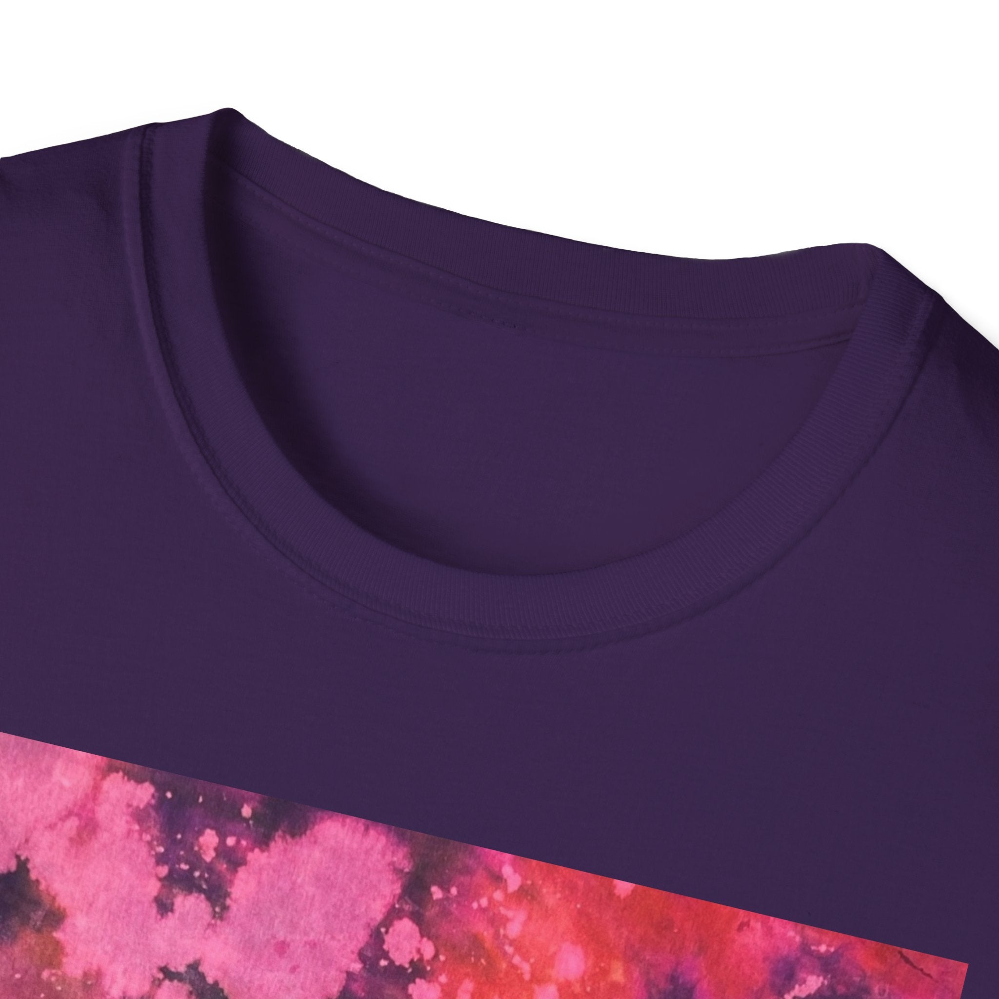 MAGENTA MADNESS;  Smash style, Vibrant Tie-Dye T-Shirt, Unisex Softstyle Tee for Festivals, Summer Vibes, Gifts for Friends, Casual Wear, Easy Fashion